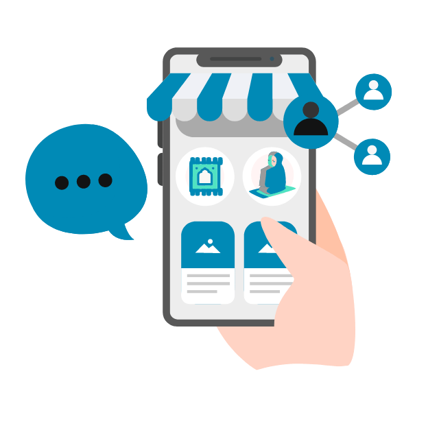 Ecommerce website animation icon
